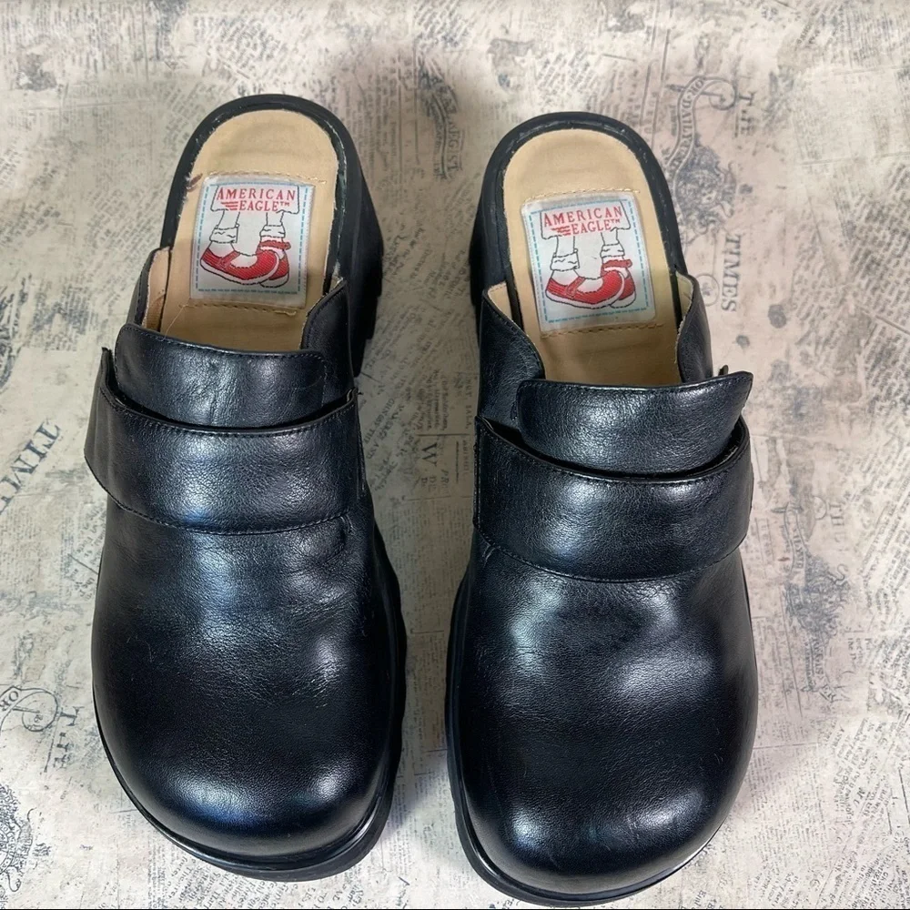 American Eagle Bandstand 90s Y2K Platform Slip On Shoes Chunky Vintage
